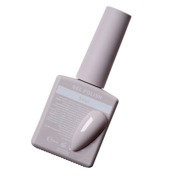 Гель-лак HEYLOVE Gel Polish Soul сірий беж, 15 мл, зображення 3