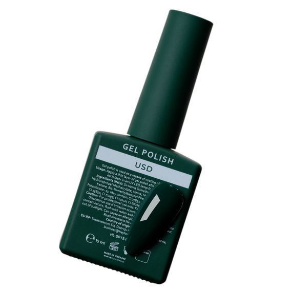 Гель-лак HEYLOVE Gel Polish USD темний зелений, 15 мл, зображення 3