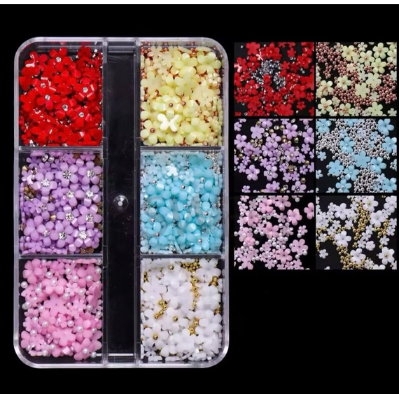 Набір декору для нігтів Мікс Квіти