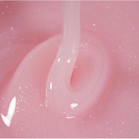 DARK Smart Builder gel nail gel No. 27, pale pink with shimmer, 15 ml, 2 image