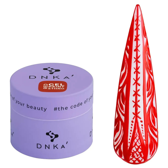 Гель краска DNKA Ethno Paint Red, красная, 5 мл