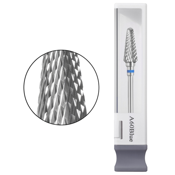 Насадка твердосплавная фреза GAMA Carbide max A60 Blue, конус закругленный синий