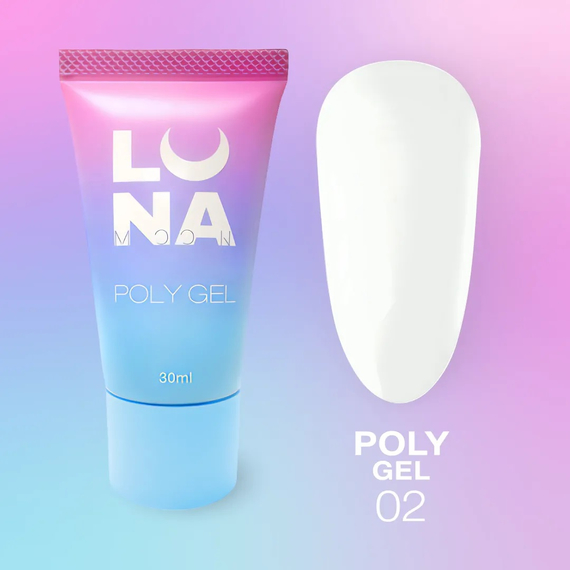 Полигель для наращивания Luna Poly Gel №02 в тюбике, 30 мл