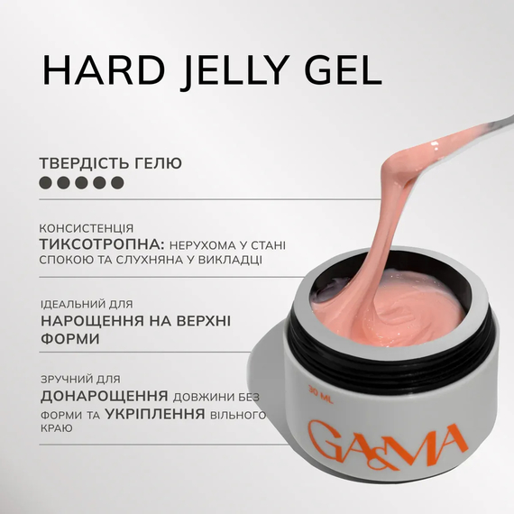 Гель-желе GaMa Hard Jelly gel Clear прозрачный, 30 мл, изображение 4