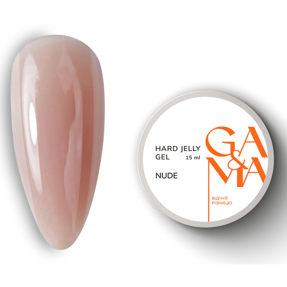 Гель-желе GaMa Hard Jelly gel Nude, нюд, 15 мл