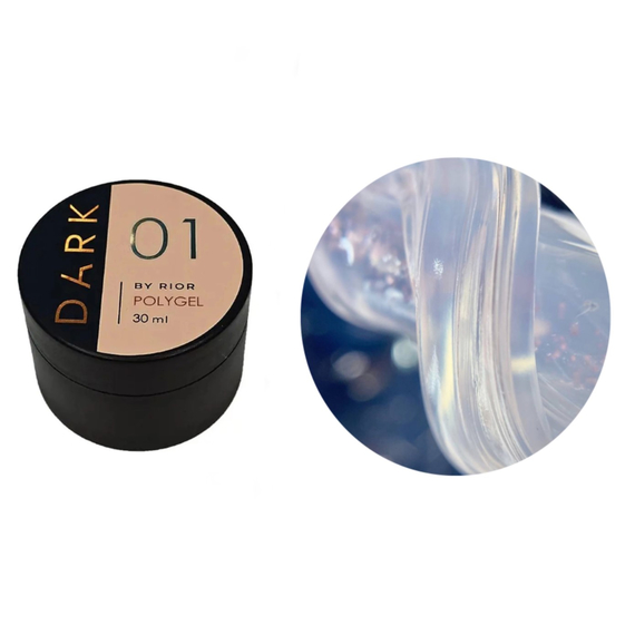 Акрил-гель DARK PolyGel №01, в баночке, 30 мл