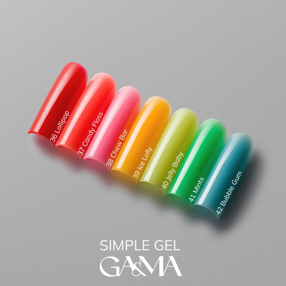 Гель GaMa Simple gel №40 Jelly Baby, лаймовый, 30 мл, Цвет: Лаймовый, изображение 2