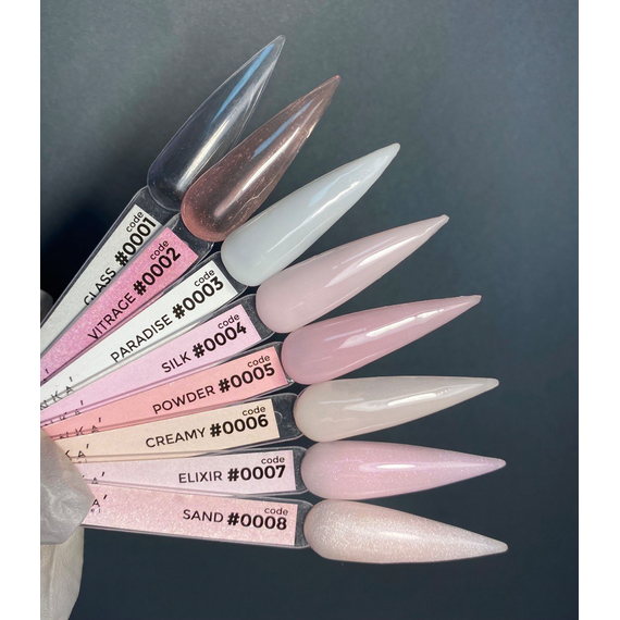 Acrylic gel DNKA Acryl Gel No. 002 Vitrage translucent pink, 30 ml, 2 image