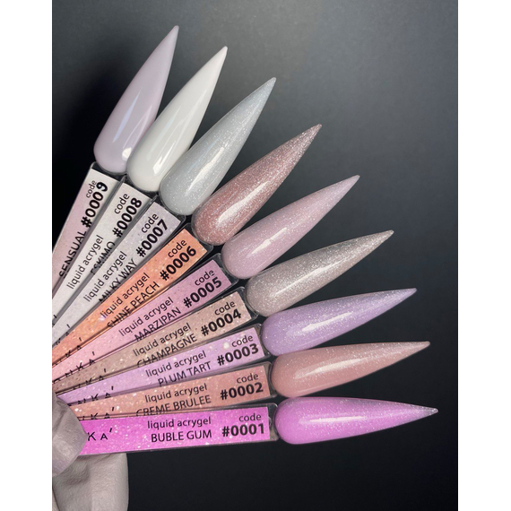 Жидкий акрил-гель DNKA Liquid AcrylGel №002 Creme Brulee, крем-брюле, 12 мл, изображение 2