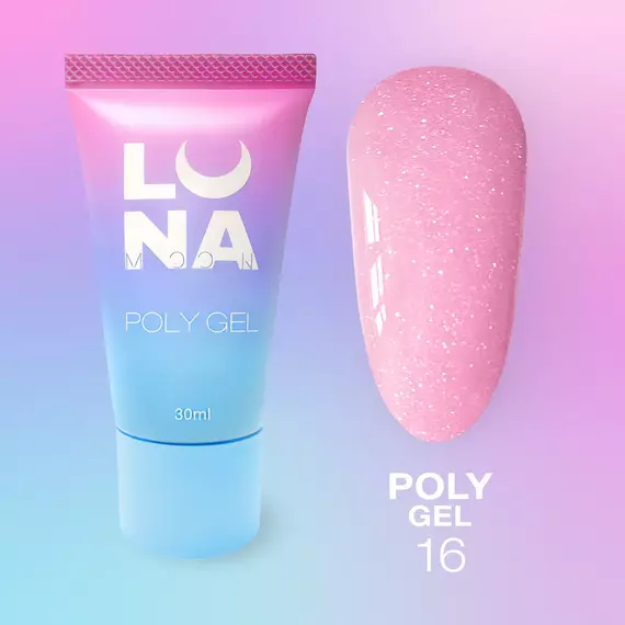 Полигель для наращивания Luna Poly Gel №16 в тюбике, 30 мл