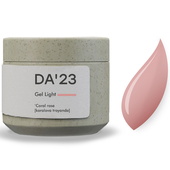 Гель для нігтів DA_23 Light Gel Coral rose, коралова троянда, 30 мл