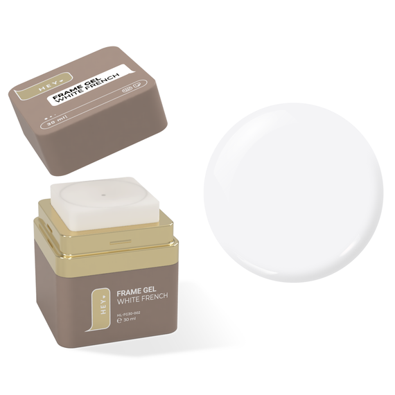 Гель для ногтей HEYLOVE Frame Gel White French, белый, 30 мл