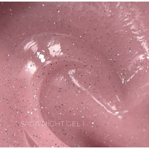 Гель для ногтей Saga Builder Night gel №01, 15 мл