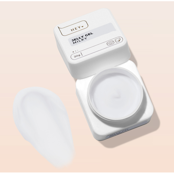 Гель-желе для нігтів HEYLOVE Jelly gel Milky, молочний, 20 г, зображення 3