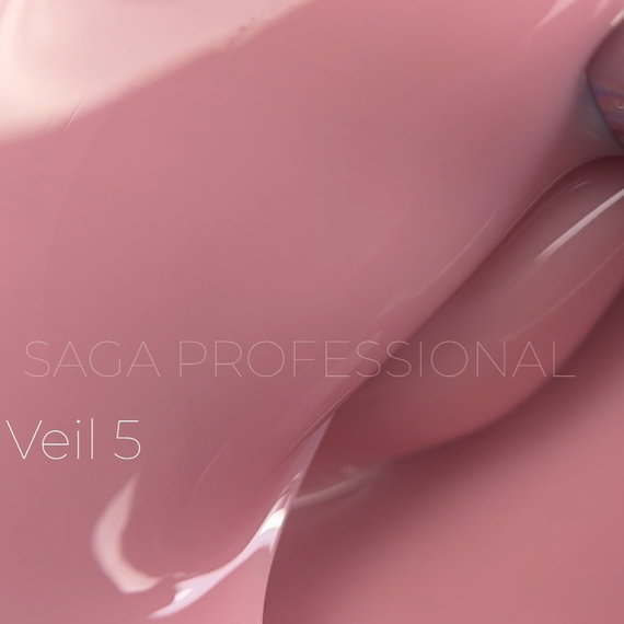 Гель для ногтей Saga Builder gel Veil №05, коралловый, 15 мл