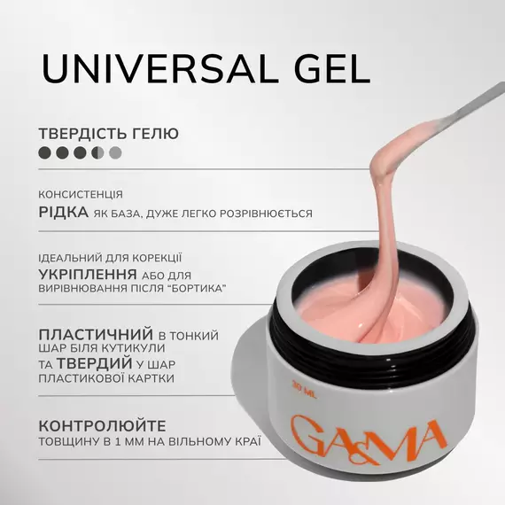 Гель универсальный GaMa Universal gel жидкий №37 Chill, молочно-серый, 15 мл, Цвет: Молочный, Обьем: 15 мл, изображение 3