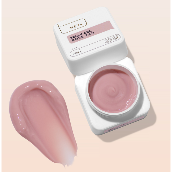 Гель-желе для ногтей HEYLOVE Jelly gel Rose Tan, розовый нюд, 20 г, изображение 3