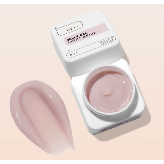 Nail gel HEYLOVE Jelly gel Light Beige, light beige, 20 g, 3 image