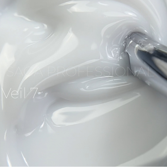 Гель для ногтей Saga Builder gel Veil №07, молочный, 15 мл