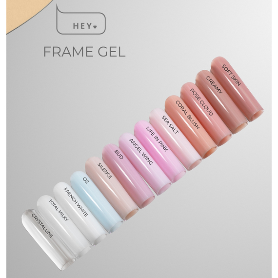 Гель для ногтей HEYLOVE Frame Gel Rose cloud, беж, 30 мл, изображение 2