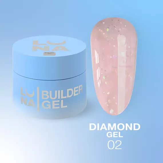 Гель для наращивания Luna Gel Diamond №2, бежевый, 15 мл