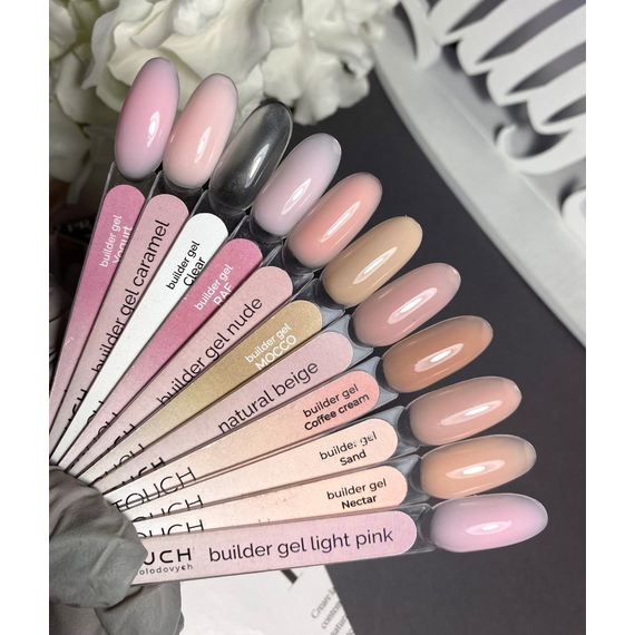 Гель для ногтей Touch Builder gel Raf, светлый беж, 30 мл, изображение 2