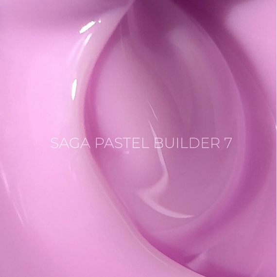 Гель для нігтів Saga Builder Pastel Color №07, холодний рожевий, 15 мл
