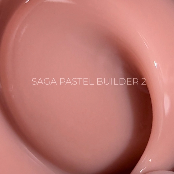 Гель для ногтей Saga Builder Pastel Color №02, нюд, 15 мл