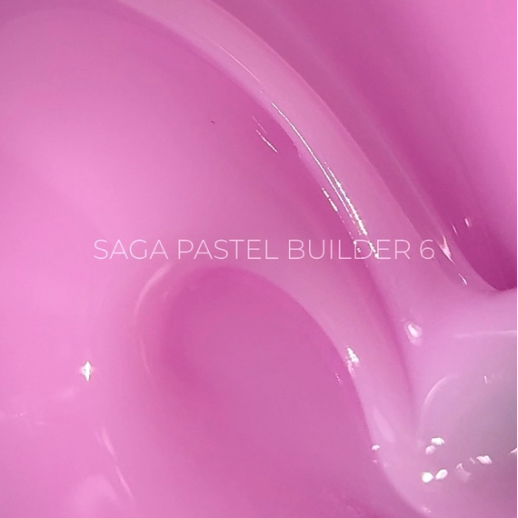 Гель для нігтів Saga Builder Pastel Color №06, рожевий, 15 мл