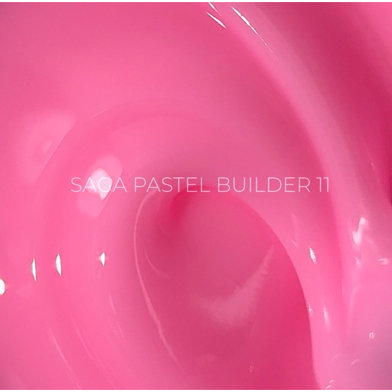 Гель для ногтей Saga Builder Pastel Color №11, яркий розовый, 15 мл