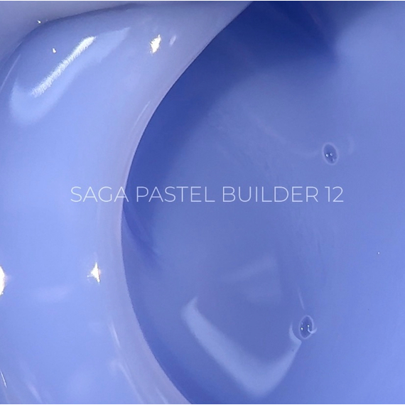 Гель для ногтей Saga Builder Pastel Color №12, васильковый, 15 мл