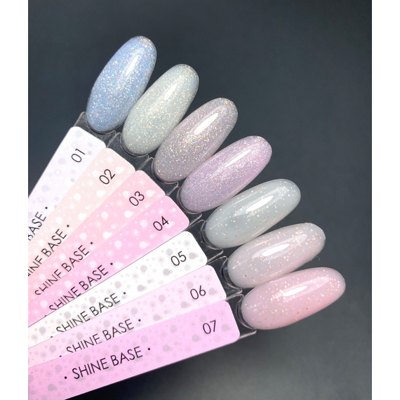 Nail base DARK PRO base Shine No. 06, light pink with golden sparkles, 15 ml, Color: Pink, 2 image