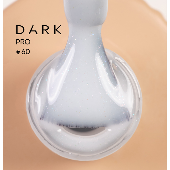 База для ногтей DARK PRO base №60, белая с шиммером, 15 мл
