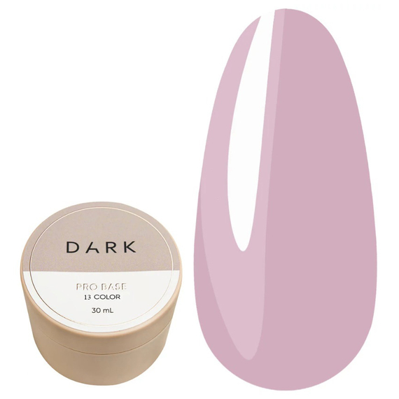База для ногтей DARK PRO base №13, светло-сиреневый, 30 мл, Обьем: 30 мл