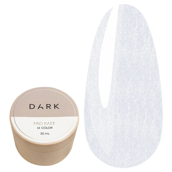 База для ногтей DARK PRO base №16, молочная с шиммером, 30 мл, Цвет: Молочный, Обьем: 30 мл