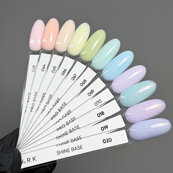 DARK PRO base Shine nail base №20, cornflower blue with pink shimmer, 15 ml, 2 image