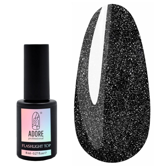 Топ для гель-лаку Adore Professional Flashlight top світловідбиваючий без ЛШ, 8 мл