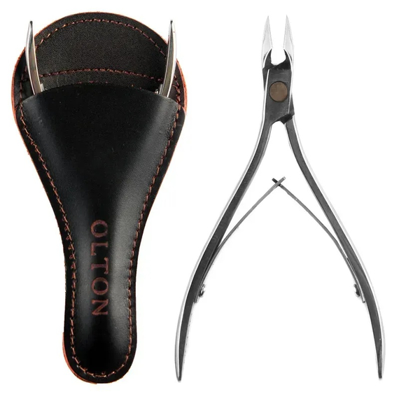 Кусачки для кутикулы Olton 1S кожаный чехол