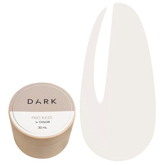База для ногтей DARK PRO base №56, прозрачный молочный, 30 мл
