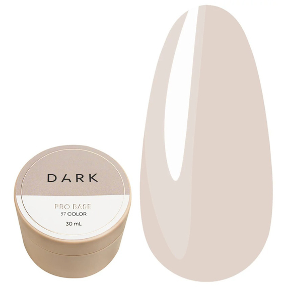 База для нігтів DARK PRO base №57, напівпрозорий айворі, 30 мл