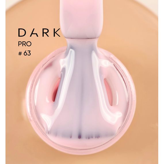 База для нігтів DARK PRO base №63, ніжно-рожева, 15 мл