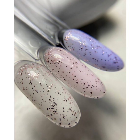 Топ DARK Top Pink Flake, прозрачный с розовыми блестками, 10 мл, изображение 2