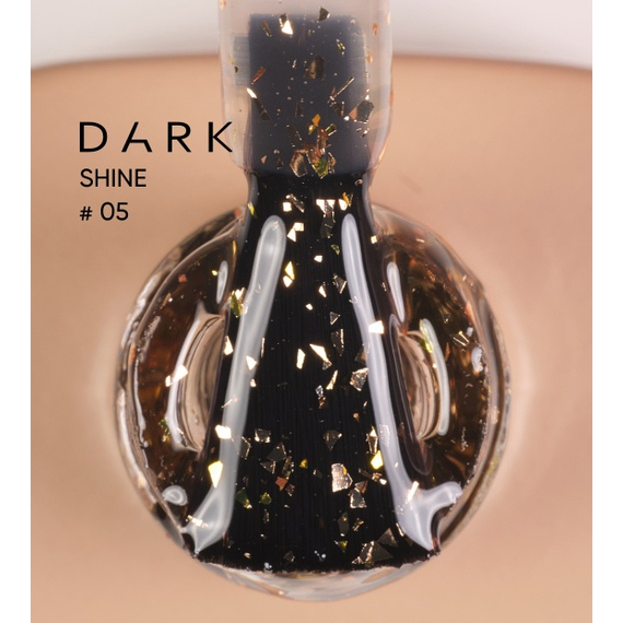 Топ для нігтів DARK Shine Top №05, золотий, 10 мл