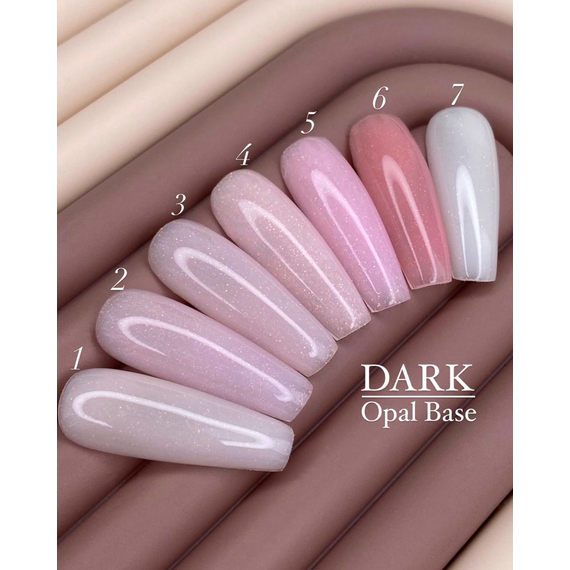 База для нігтів DARK Pro Base Opal №4, молочно-бежева з шиммером, 30 мл, Об`єм: 30 мл, зображення 2