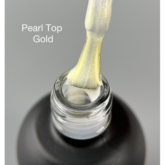 Топ для гель-лаку ART Pearl Top Gold перламутровый, без ЛС, 10 мл, зображення 3