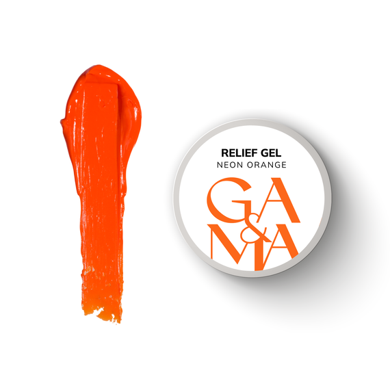 Паста GaMa Relief Gel Neon Orange, неоново-оранжевый, 5 г