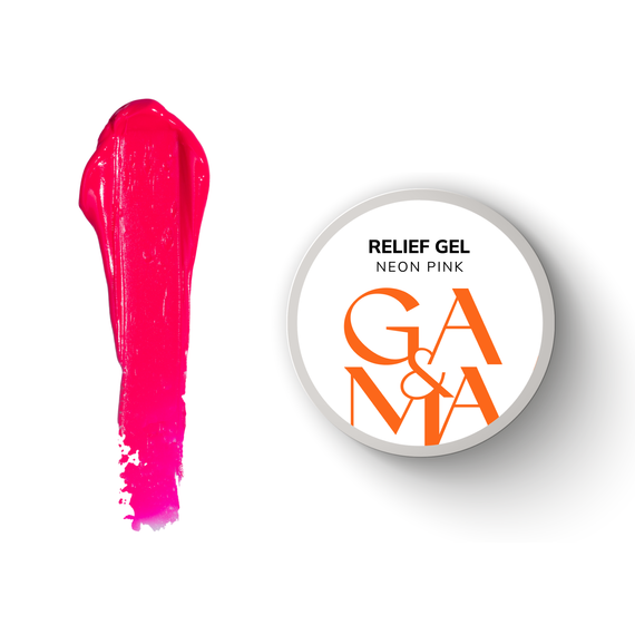 Паста GaMa Relief Gel Neon Pink, неоново-розовый, 5 г