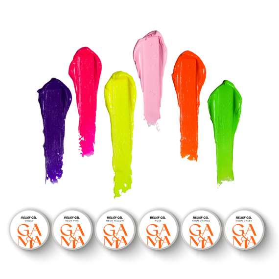 Паста GaMa Relief Gel Neon Orange, неоново-оранжевый, 5 г, изображение 2