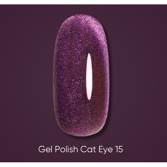Гель-лак DARK Cat №15 кошачий глаз, 6 мл