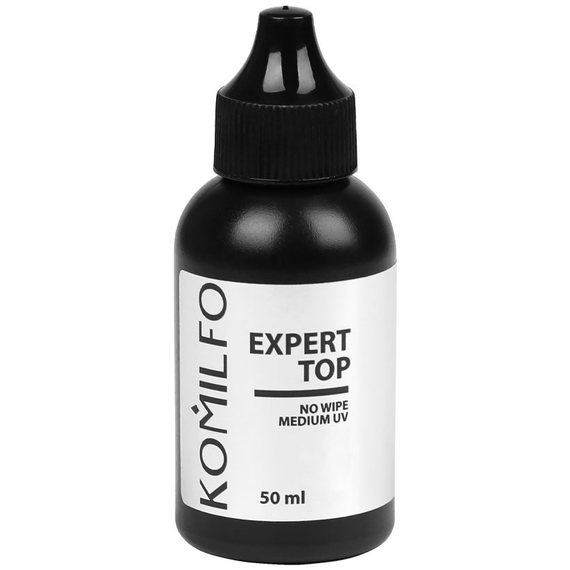 Закрепитель Komilfo Expert Top Wipe Medium UV Top, без липкого слоя, 50 мл